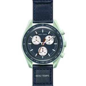 Quartz Watch Stainless Steel with Nylon Strap Chronograph Men Watch