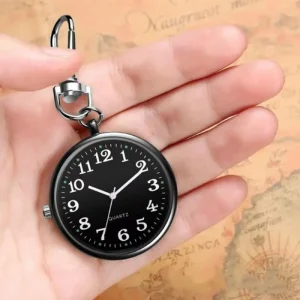 Quartz Watch Waterproof Pocket Watch Large Digital Clear Luminous Keychain Hanging Watch