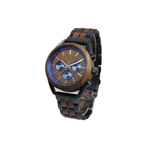 Quartz Watch with Japanese Movement Stainless Steel Band 40mm Dial Business Style Wooden Watches for Men and Women