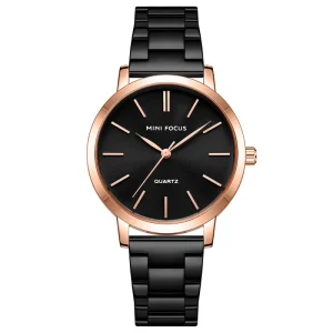 Quartz Watches for Woman Luxury Waterproof Fashion Alloy Case Watches Stainless Steel Strap MF0307L