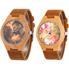 Quartz Wooden Watch for Women Steel and Wood Band