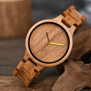 Quartz Wristwatch Handmade Wood Watches for Couples