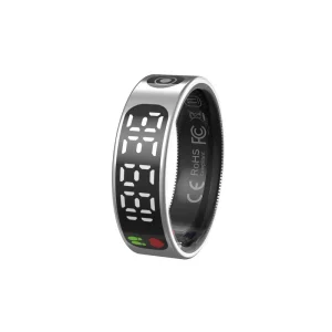 R9 Smart Ring with OLED Display Sleep & Exercise Tracking 5-10 Days Battery Life Type-C Charging Multi-Platform