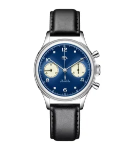 RED STAR 38mm Dark Blue Men Chronograph Watch Acrylic Sapphire Glass Mirror ST1901 Gooseneck Clock Man Relogio Masculino