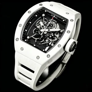 RM-055 White Luminous Fashionable Sport Versatile Casual Waterproof Men’s Fully Automatic Mechanical Watch