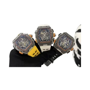 Racing Series Tonneau Case Rubber Band Digital Mechanical Watch 65 01 Series Men’s 48mm