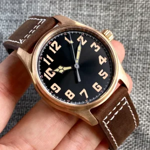 Real Bronze 39mm Men’s Watch Sapphire Glass NH35 Customized Automatic Watch Vintage Hand Sapphire 1pcs MOQ
