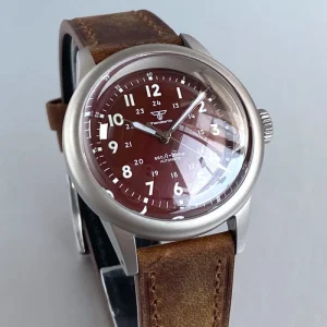 Red Dial Men’s Watch 36mm Domed Sapphire Crystal NH35 Automatic Movement 200M Waterproof