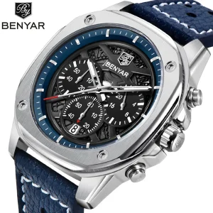 Reloj BENYAR Brand Luxury New Men Watch Quartz Man Watches Waterproof Luminous Watch for Men Date Chronograph Sport Wristwatch