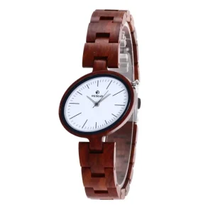 Reloj De Mujer Trending Oval Shaped Lady Wrist Watches Slim Sandalwood Women Watches for Women