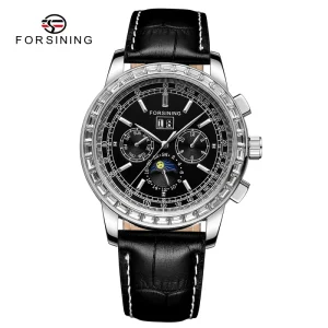 Reloj Forsining Factory China Fashion Movement Date Moon Phase Wrist Watch Custom Mechanical Automatic Mens Women Luxury Watches