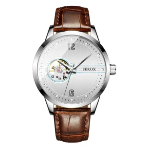 Relojes Hombre Automatic Mechanical Wristwatch Luminous Skeleton Custom Logo Watches