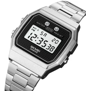 Relojes Hombre SKMEI Stainless Steel Digital Luxury Watches Men 50m Depth Water Resistant Display on Wrist