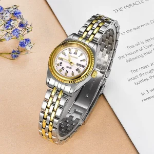 Retro Business Casual Waterproof Stainless Steel Case Dual Calendar Automatic Women’s Mechanical Watch