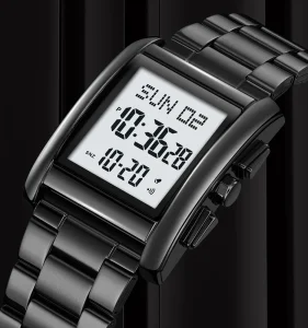Retro Classic Multi function Display Genuine Leather Strap Men’s Electronic Watch