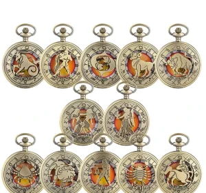 Retro Creative Twelve Watch Quartz Pocket Watches