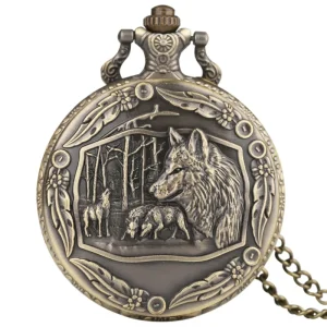 Retro Pocket Watch Vintage Quartz Flip Pendant Bronze Black Antique Various Styles