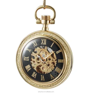 Retro Roman Big Face Pocket Watch Automatic Mechanical Pocket Watches