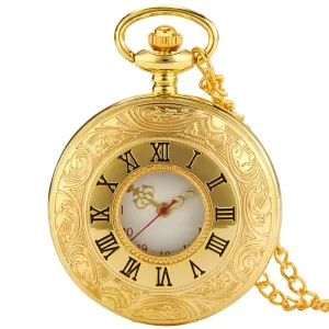 Retro Steampunk Quartz Pocket Watch Pendant Black Roman Numeral Clock Chain Necklace Watches with Manufacturer Price