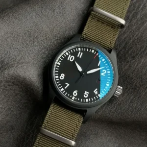 Retro Style Classic Tonneau Watch Matte Black Leather Strap Black Dial Luminous Hands Unisex Durable Water Resistant