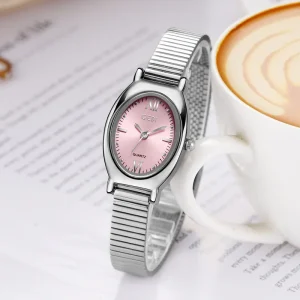 Retro style High value Women’s Watch Niche and Exquisite Oval Steel Strap Watch New Women’s Waterproof Quartz Watch