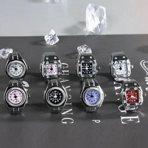 [Ring Watch] New Hot Selling Creative Alloy Case Couples Unisex Casual Sporty Style Round Square Shape Model 006-1 Directly