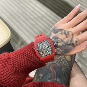 Rm67 Luxury Black Ultra thin Sport Mechanical Movement Chronograph Watch Sapphire Crystal Skeleton Men Mechanical Watch