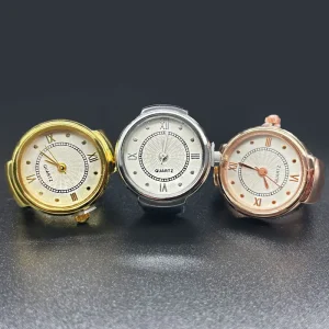 Roman Numeral Dial Unisex Finger Ring Watch Minimalist Digital Watch Ring Quartz Finger Watch Rings