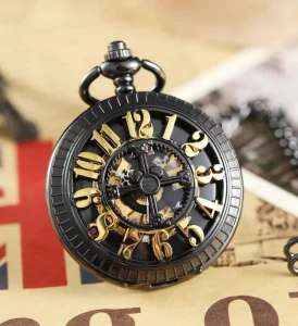Roman Skull Number Antique Pocket Watch Manual Mechanical Zinc Alloy Case Mechanical Pocket Watches