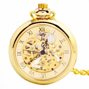 Roman Watch Manual Open Face Mechanical Pocket Watches