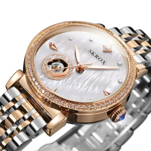 Rose Gold OEM Factory Manufacturer Women Automatic Mechanical Waterproof Wrist Watch Gift