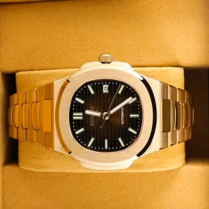 Rose Gold Square Waterproof Luminous Men’s Stainless Steel Strap Automatic Movement Watch