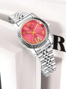 Round 31mm Dial Women’s Waterproof Transparent Quartz Watch
