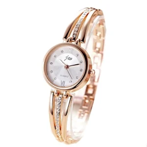 Round Bracelet Watch Women’s Rhinestone Steel Band Student Casual Watch Ladies Fashion Watch