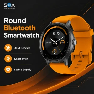 Round Custom Smart Watch Bluetooth Calling Fitness Tracker with Heart Rate Sleep Monitor