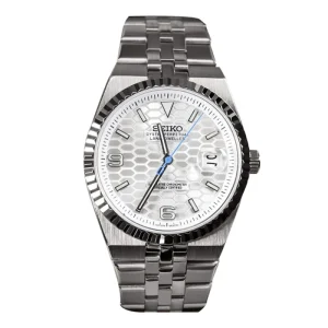 Round Design White Sapphire Crystal Stainless Steel Band Luxury Automatic Mechanical Men’s Watch