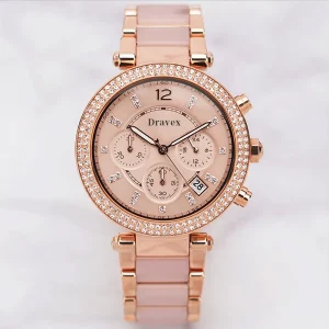 Round Star-shaped Fashionable Diamond-studded Multifunctional Ladies’ Quartz Watch