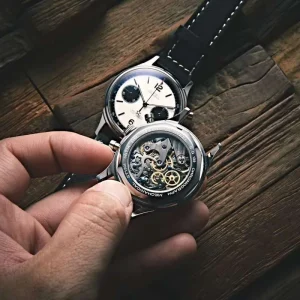 Rts Stock Drop Ship 5atm Panda Eyes Seagull St1901 Chronograph Automatic Mechanical Movement Watch Man