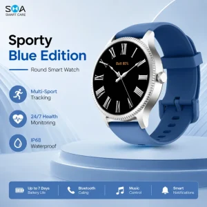 Rugged Style Round Smartwatch Bluetooth Call Health Monitor Sleep Tracker Custom Sport Watch For Outdoor Training