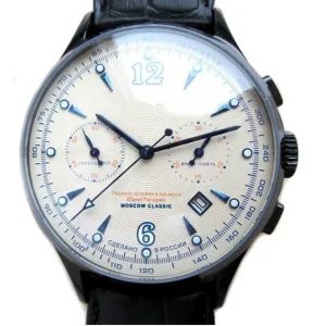 Russian Mechanical Chronograph Watches for Men Stainless Steel Bracelet Automatic Movement Chinese Sport Round