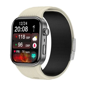 S191 Square AMOLED Smart Watch ECG Air Pump Blood Pressure Monitor Health Wrist Watch Elderly Fall Detection SOS Call