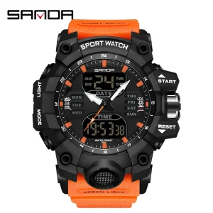 SANDA 6126 Men’s Electronic Watches with Luminous Dials and Waterproofing