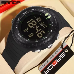 SANDA Fashion Sports Watch for Man 50m Waterproof Digital Watches Luxury Outdoor Men’s Wristwatch Original Clock 6184