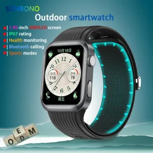 SENBONO MT115 Men’s Smartwatch IP67 Dustproof Air Pump Monitoring Wireless Calling Health Tracker Smartwatch