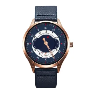 SINOBI S9815G Trendy Luxury Fashion PU Leather Band Stylish Calendar Men’s Watch Leisure Watch Quartz Men’s Watch
