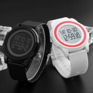 SKMEI 1206 Men’s Watch Ultra Thin Digital Sports Watch Fashion Simple Waterproof Wrist Watch for Men Women