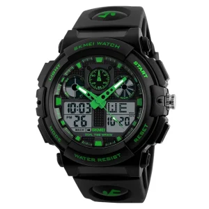 SKMEI 1270 Classic Analog Digital Display Quartz Black Watch Men Outdoor Sport Waterproof Wristwatch