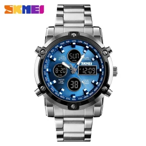 SKMEI 1389 Dual Display Digital Watch for Men Fashion Electronic Watches Luxury Wristwatch Man Waterproof Mens Clock