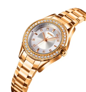 SKMEI #1534 Lady Watch Luxury Fashion Japan Movement Rose Gold Stainless Steel Wristwatches