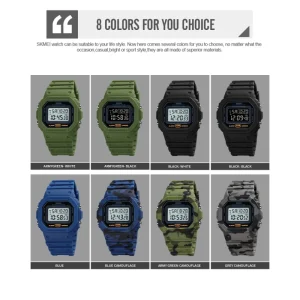 SKMEI 1628 Multifunctional Digital Sport Watch Men Dual Time Count Down Mens Wristwatches 5ATM Waterproof Male Watches